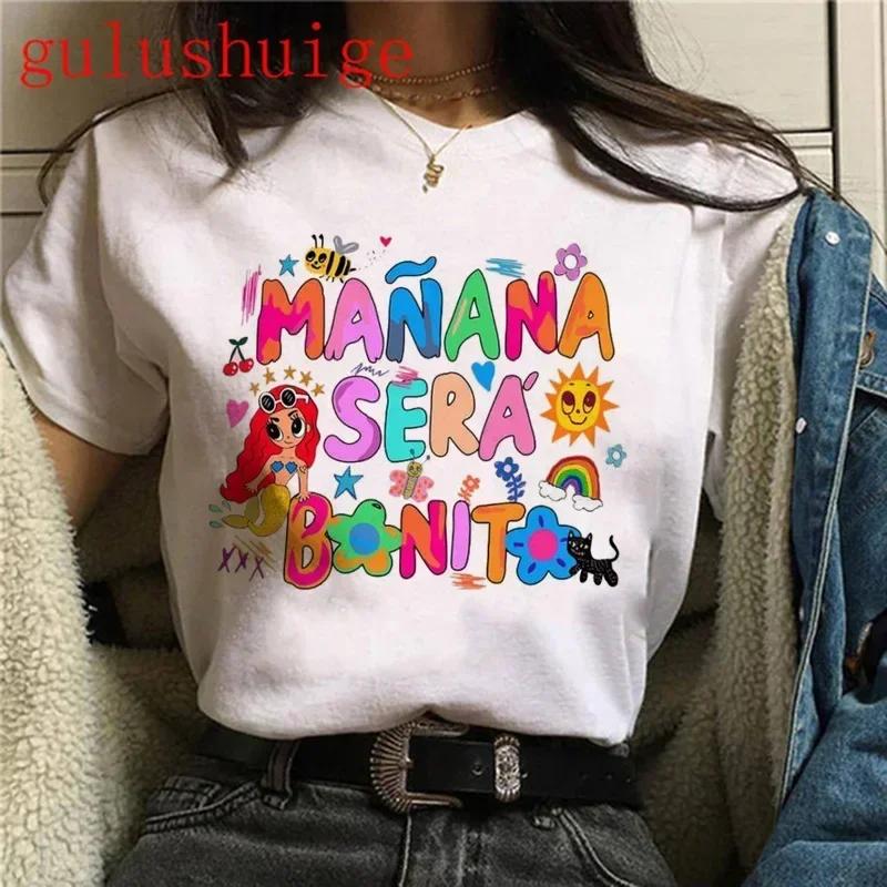 Unisex Y2k 90s Unisexana Sera Bonito Bichota Karol G T Shirt Women Short Sleeve Woman Graphic T Shirts O Neck Tee Trendy Clothing