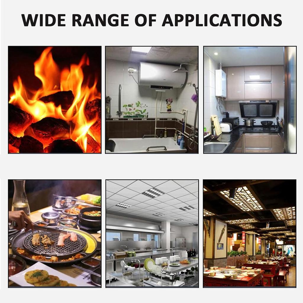 4-in-1 Natural Gas & Carbon Monoxide Detector with HD Display Screen Temperature Humidity Sensor Gas Leak Alarm Device For Home