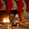 Wooden Holiday Wall Art Christmas Table Sign, 2D Flat Santa Claus/Snowman Reading Desktop Ornament Winter Party Decorations with Stand, Tabletop