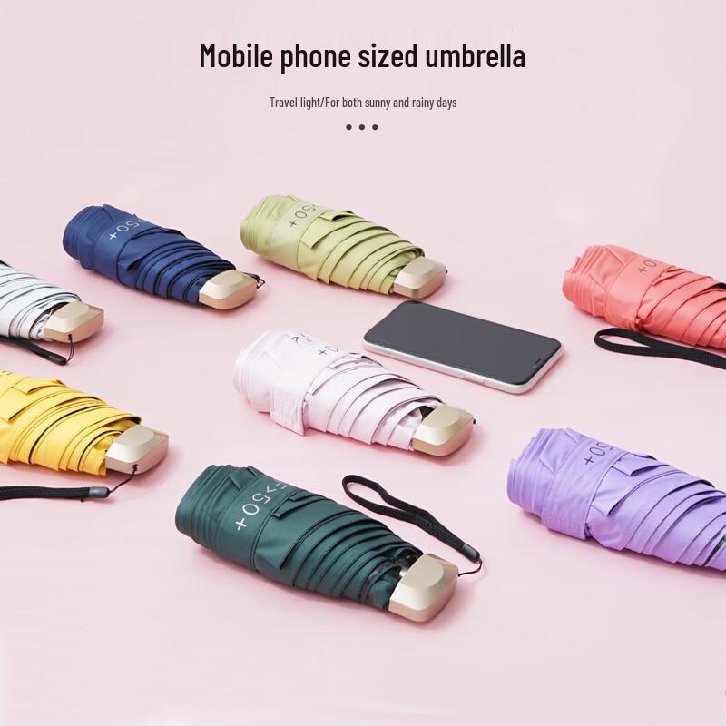 Nanqiao Creative UPF50+ Compact 5-Fold Sun & Rain Umbrella