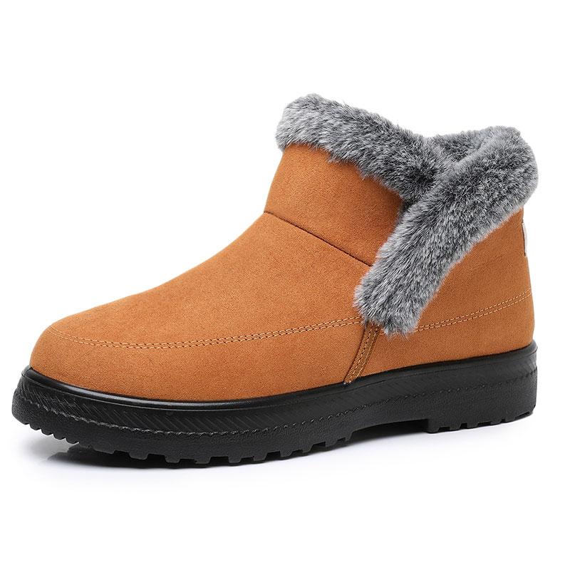 

Женские ботинки Зимние ботинки с мехом Теплые ботильоны Снежные ботинки Mujer Слипоны Меховая обувь Женская Зимняя обувь Черные Женские 36 верблюд