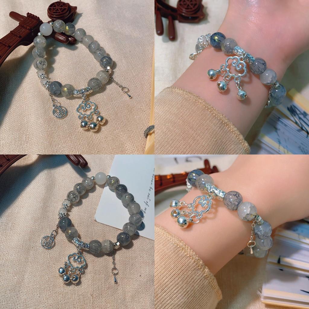 Elegant New Chinese Style Bracelet With Alloy Peace Lock Beads And Vintage Charm