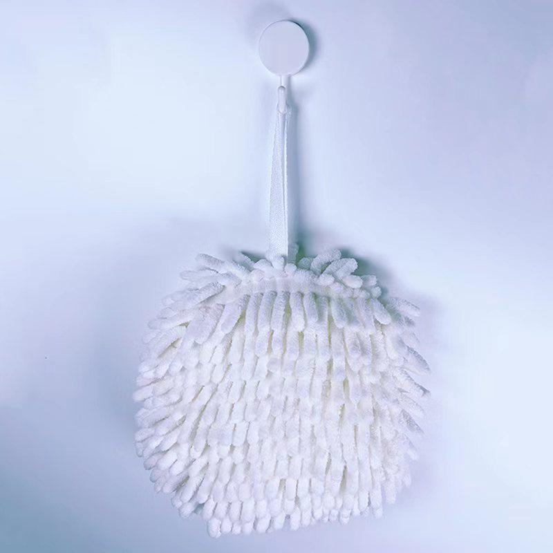 Chenille Hanging Hand Drying Ball - Cute, Soft, and Absorbent Towel for Kitchen and Bathroom