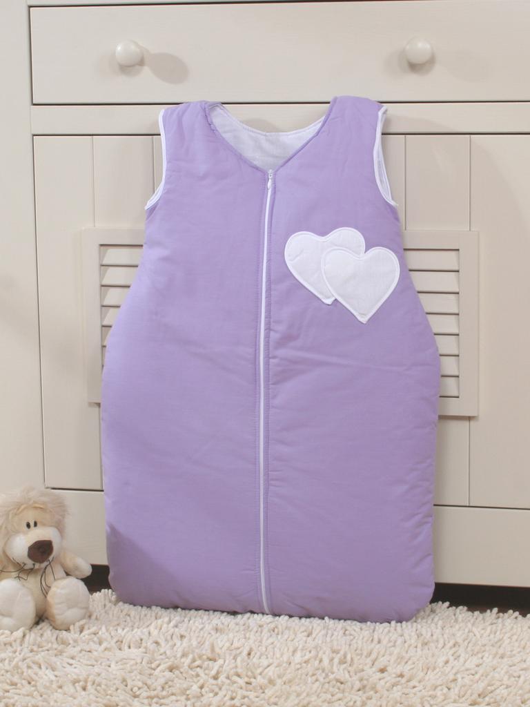Cotton Sleeping Bag for Children 6-12 Mcy Tog 2.5 Year-Round Insulated Purple Hearts