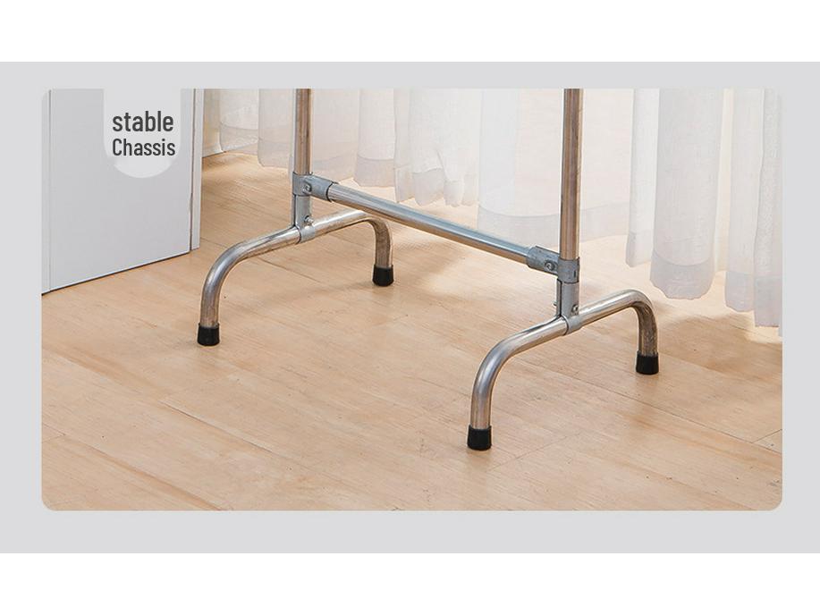 Movable Floor-Standing Stainless Steel Broom and Mop Holder