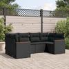 VidaXL Garden Lounge Set with Cushions 6 Pcs, Patio Sofas, Patio Furniture Set, Outdoor Furniture, Black 3226258