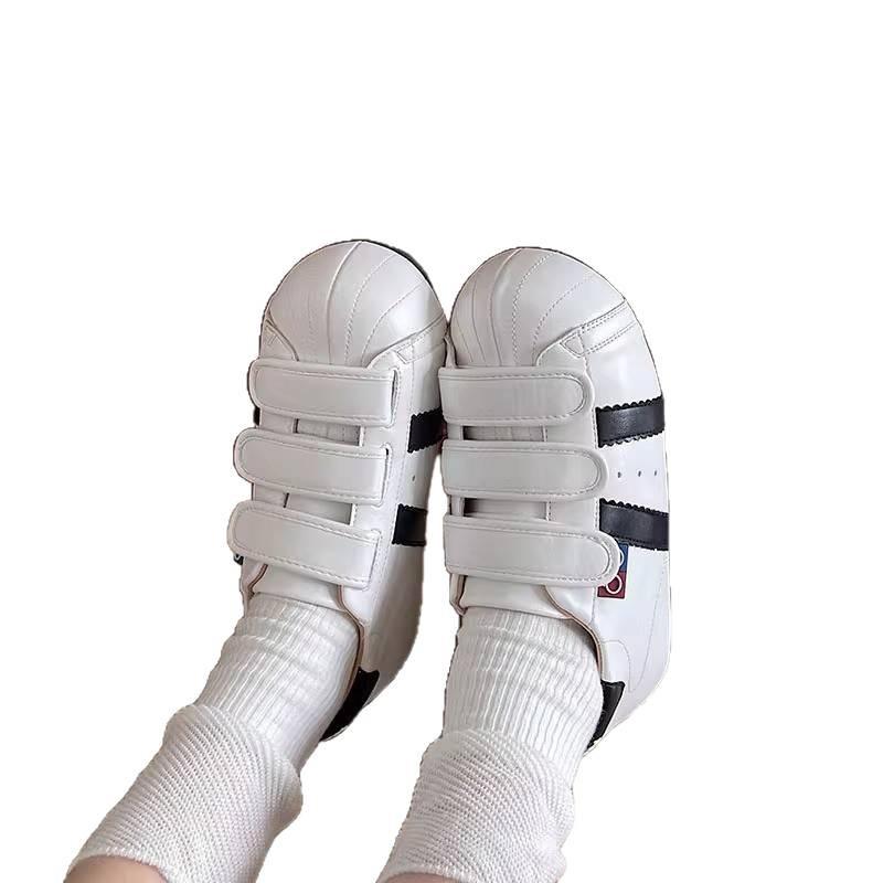 Qi Yan Chou Meng platform German training shoes women's 2025 summer new heightening versatile shell head casual big head board shoes