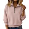 Herbst Winter Einfarbiger Hoher Kragen Locker Reißverschluss Pullover Strickpullover für Damen Europäisch Amerikanisch Crossbody Außenhandel Neuankunft