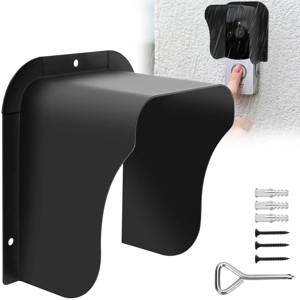 1 Pc Waterproof Access Control Protector Metal Rainproof Doorbell Rain Cover Practical Door Attendance Machine Cover for Outdoor