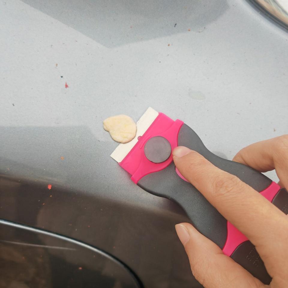 Window Cleaning Scraper Razor Blade Scraper Tool Plastic Double Edged Paint Scraper for Car Glass Decals Tint Stickers Cooktop