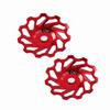 2 X CNC Alloy   Wheel Rear Derailleur Pulley For     Road Bike(red 11T)