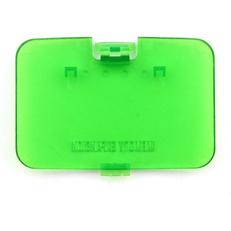 Ambertown Replacement Memory Expansion Door Shell Case Cover for N64 Console Repair Parts (Clear Green)