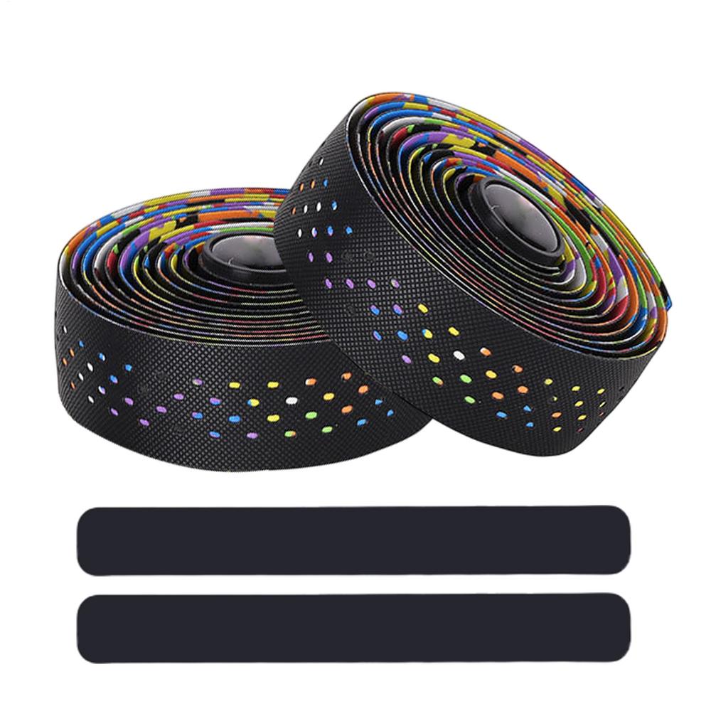 Road Bike Polka Dots Handlebar Tape Anti-Slip Handlebar Tape PU Road Bike Shock Absorption Handle Bar Tape Bicycle Cycling Tool