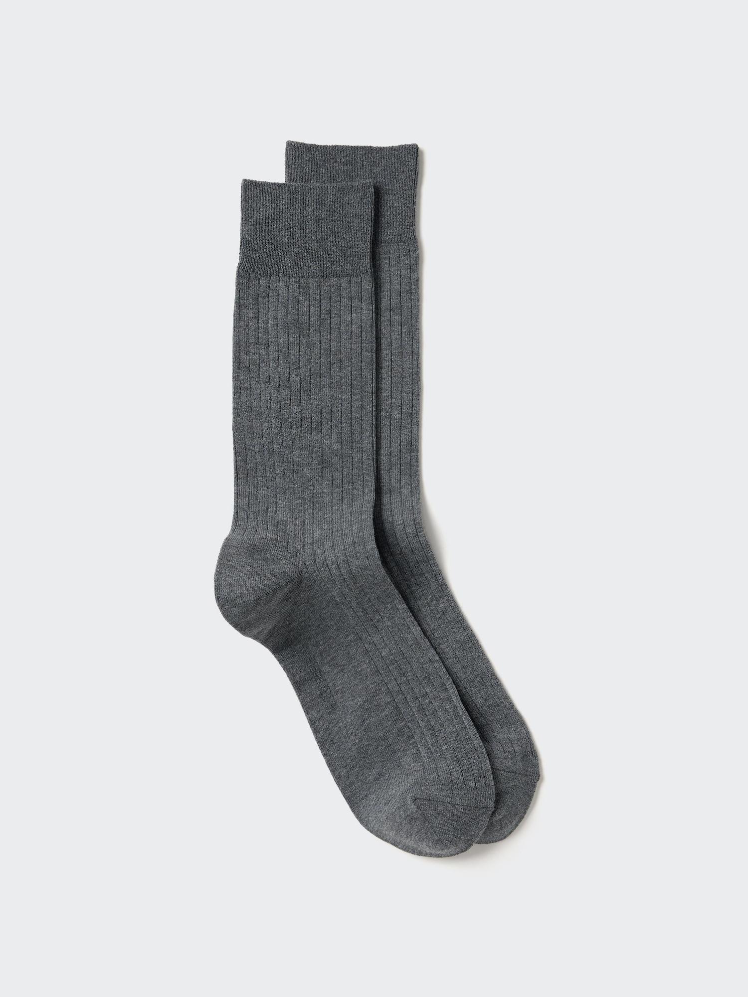 

Uniqlo Носки в рубчик Heattech 08 DARK GRAY/MEN 2527