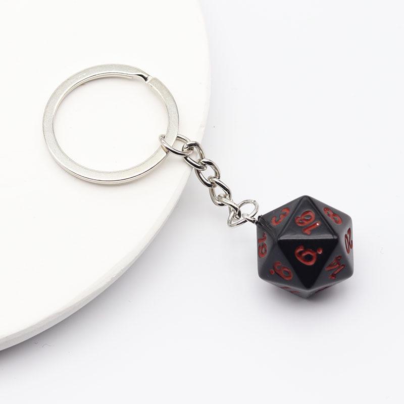 Colorful Acrylic 20-Sided Dice Shaker Pendant for Handmade Jewelry
