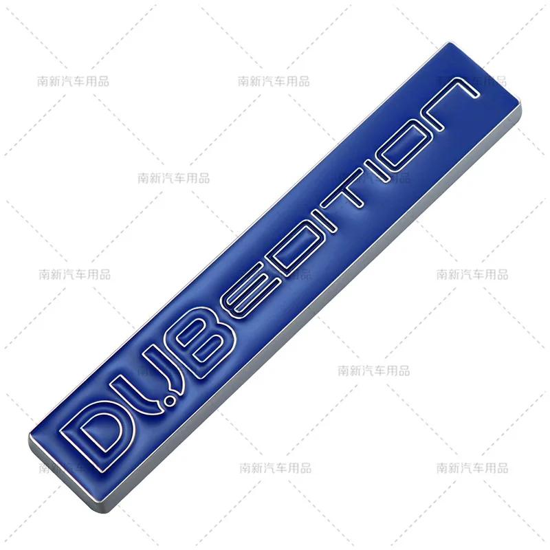 1Pc 3D Metal Car DUB EDITION Logo Rear Trunk Front Grille Decals Emblem Badge Sticker For Passat Polo Golf GTI Touran Tiguan