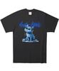 MONSTER REPUBLIC Famous Cat Vivid Blue T-Shirt Black