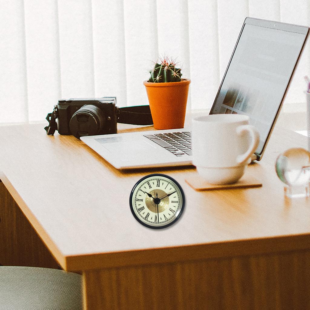 70mm Clock Craft Quartz Movement Round Clocks Head Roman/Arabic Numerals Accurate Timekeeping Smooth Operation Low Noise