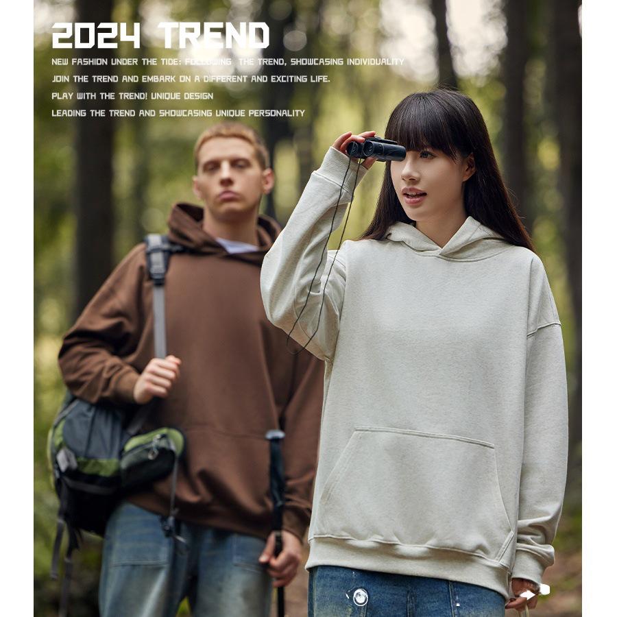 Herrenmode Marke 450G Terry Hoodie - Jugendliche lockere Passform, Herbst/Winter 2024 Kollektion