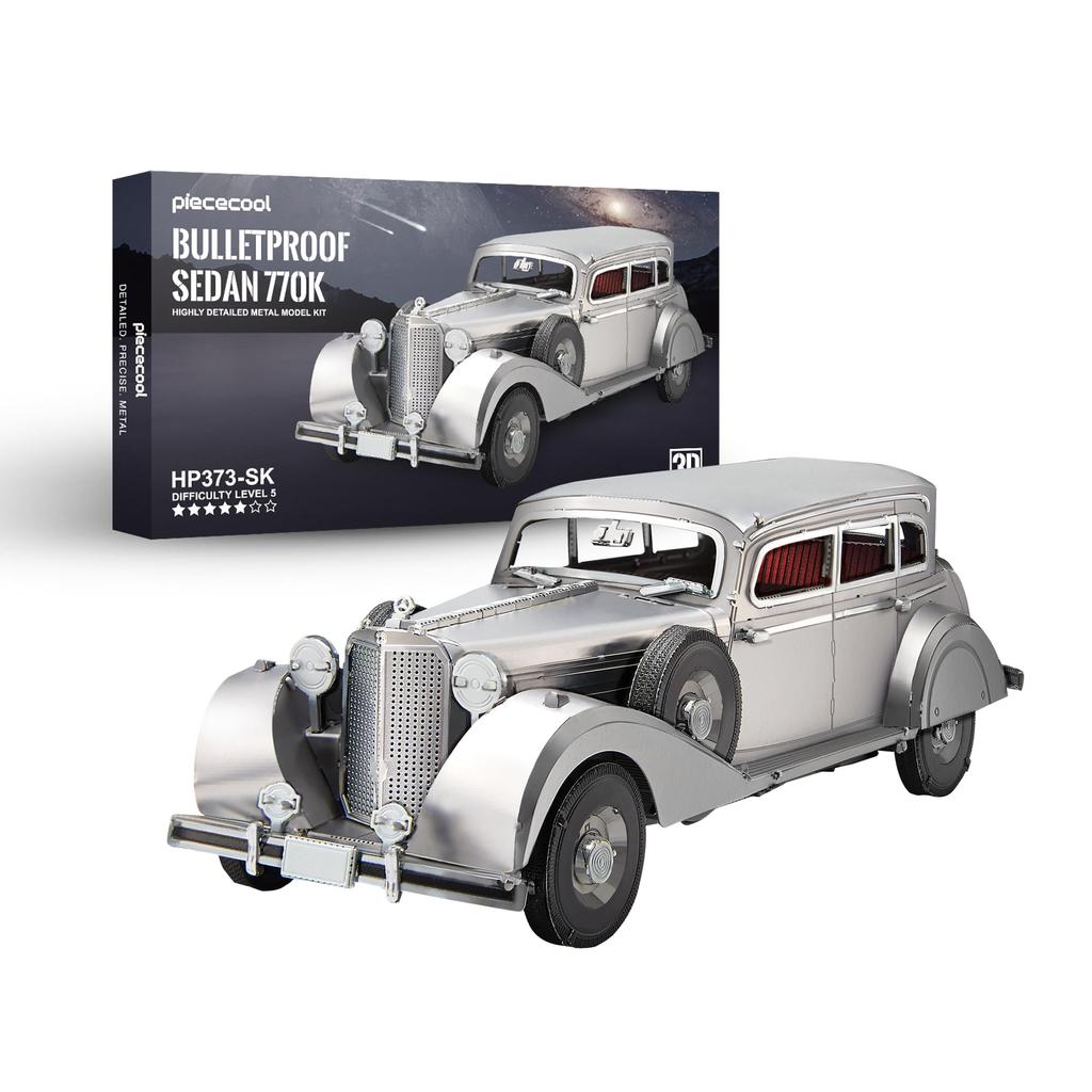Piececool 3D Puzzle Metal Luxury Limousine 770K Bulletproof Car Metallic Nano Puzzle 3D Puzzle Assembly Required No Glue Required 5 Star Difficulty