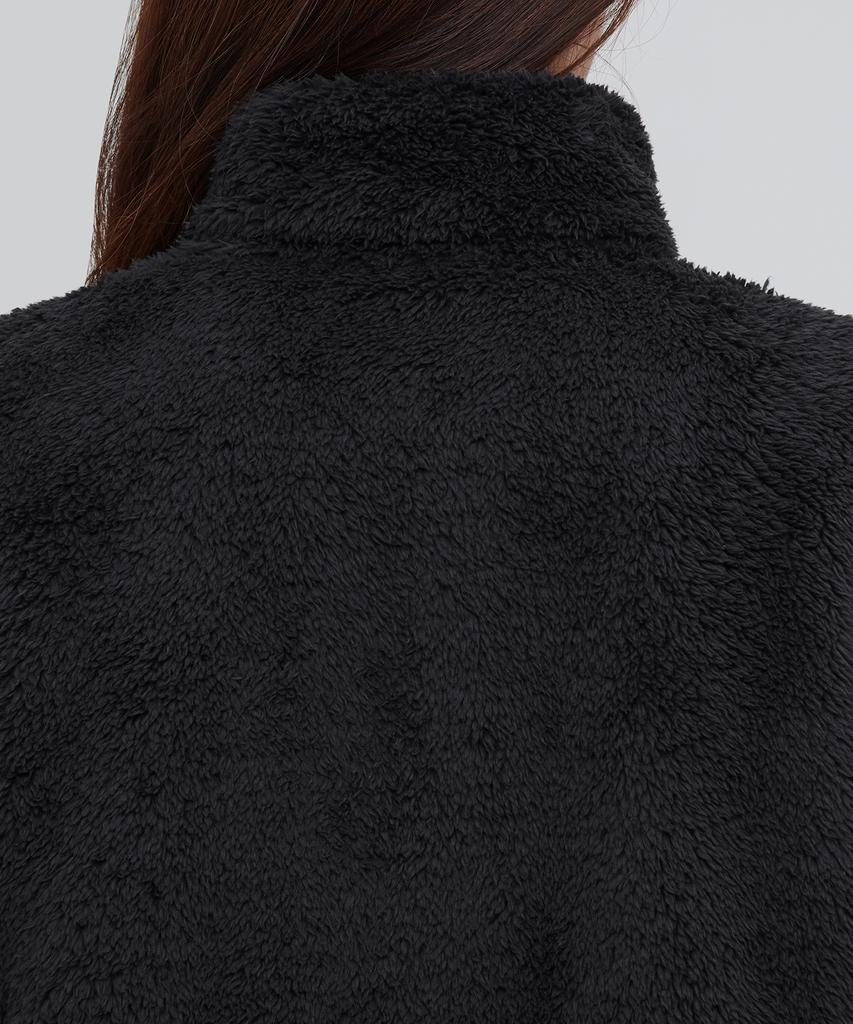 Musinsa Standard Woman Women'S Shaggy Fleece Zip-Up Jacket [Black]