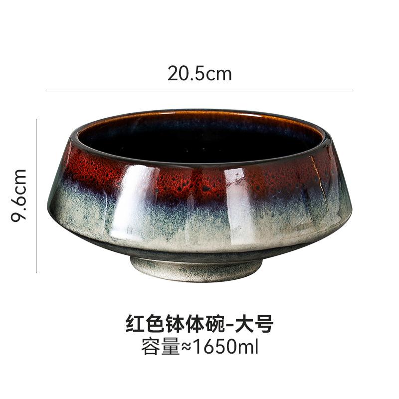 Japanese Retro Ramen Bowl Household Salad Rice Soup Restaurant Food Decoration Ceramic Kitchen Tableware