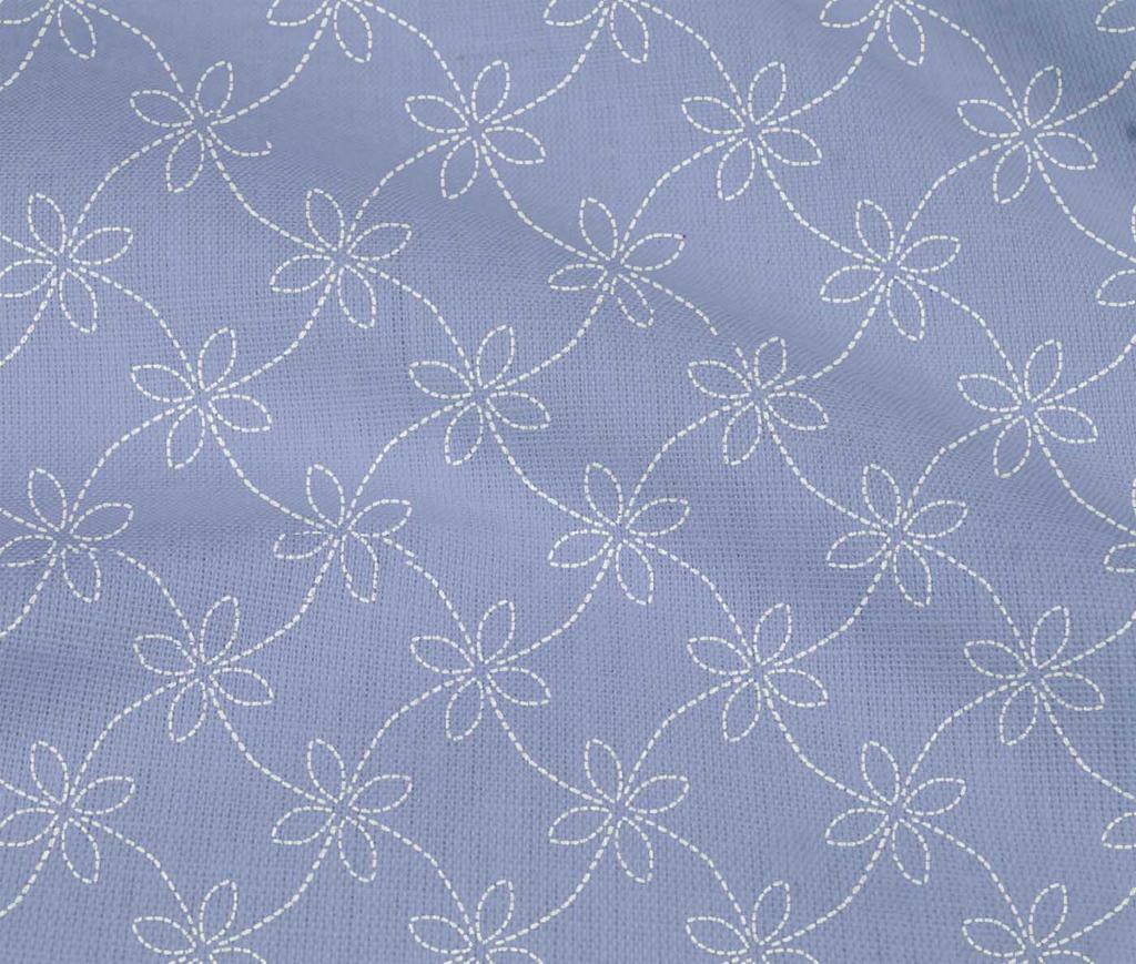oneOone Cotton Flex Fabric Artistic Floral Sashiko Print Sewing Fabric BTY 40 Inch