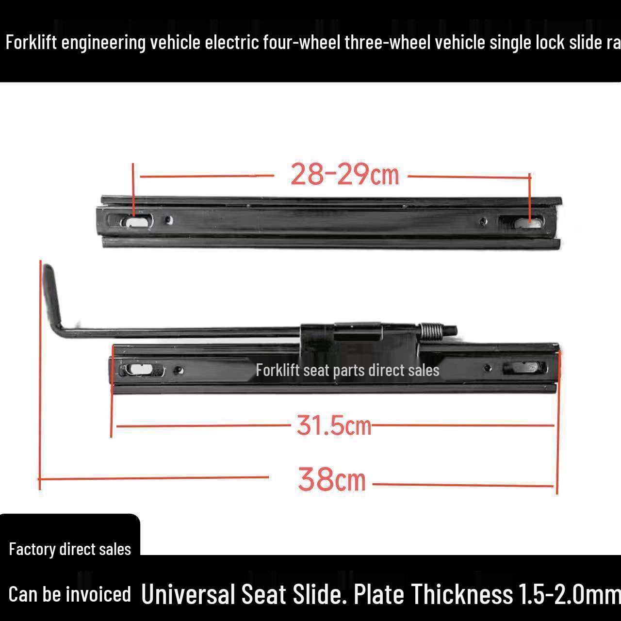 Universal Seat Slide Rail for Forklift and Loader Vehicles Other