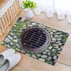Stone Manhole Cover Printed Door Mat Visual Illusion Pattern Porch Living Room Entrance Non Slip Carpet Entrance Home Rug