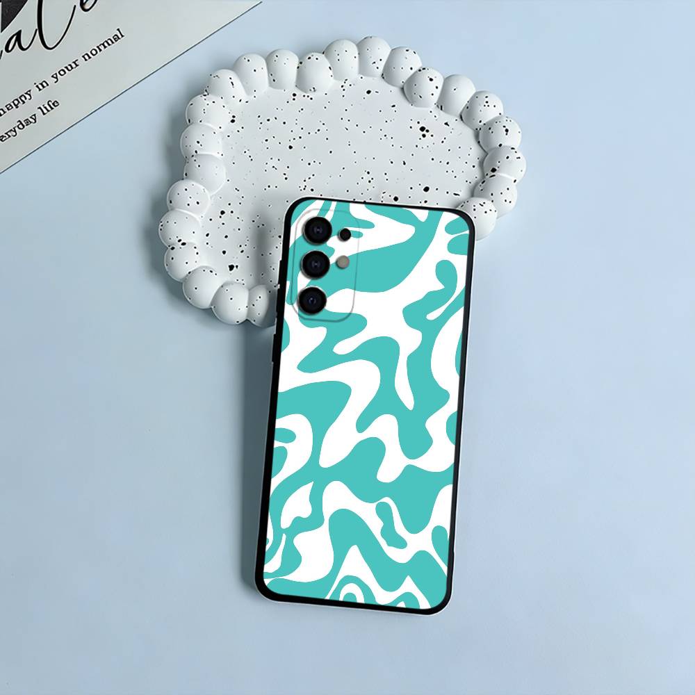 Abstract -FluidWavy Pattern Phone Case For Samsung S25,S24,S21,S22,S23,S30,Ultra,S20,Plus,Fe,Lite,Black Soft Silicone
