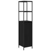 Bathroom Furniture Set 3 Pcs Black Oak Effect Wood Based Material
