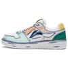 Li Ning Leather Fashion Abrasion Resistant Breathable Low Top Skateboard Shoes Men's White Green AGCS199-2