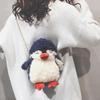 Plush Penguin Purse Satchel Zipper Closure Shoulder Creative Bag