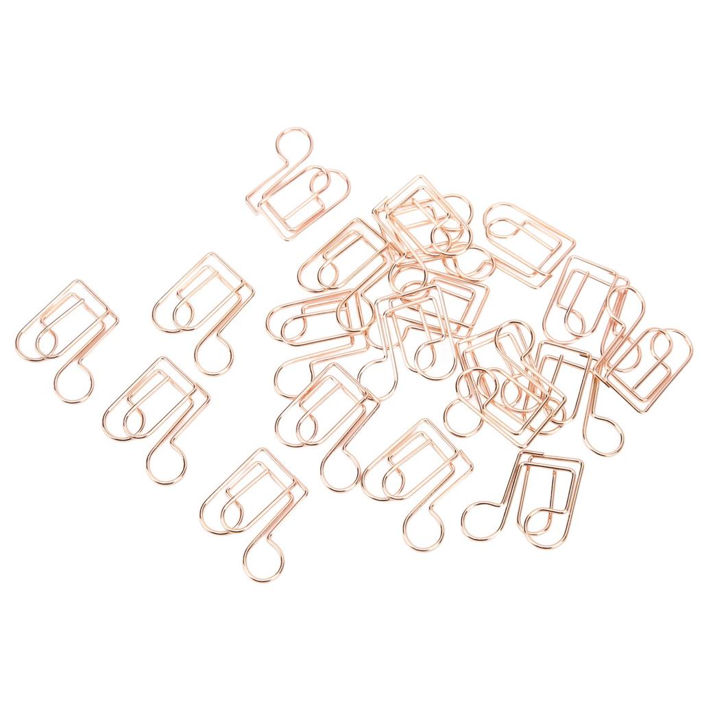 20 Paper Clips Cute Musical Note Shaped Rustproof Paper Clips for Paperwork Ideal for Home S