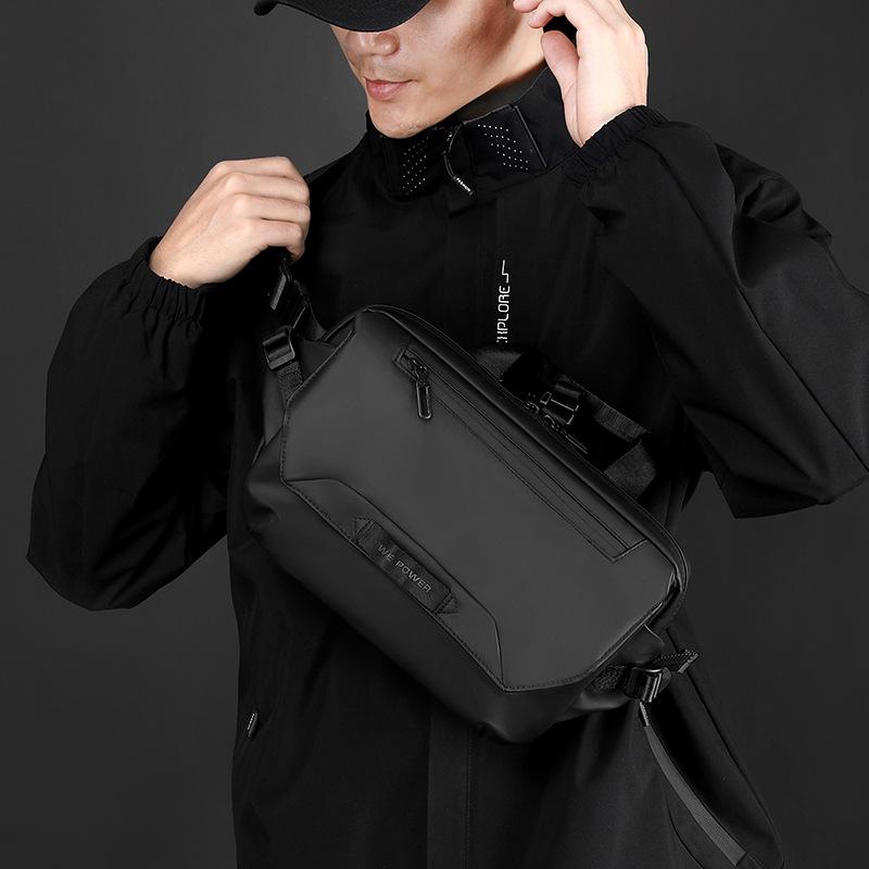 Multi-functional Portable Men's Shoulder Bag Waterproof Outdoor Sports Chest Bag Travel Waist Pack Crossbody Sling Bag