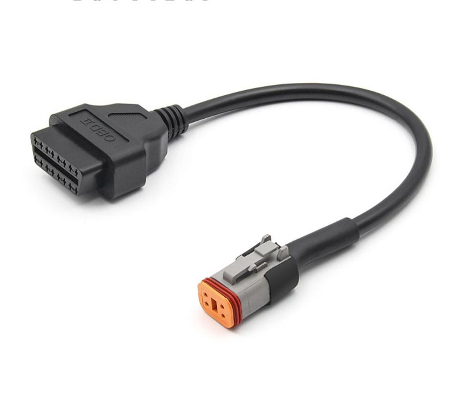 Motorcycle 4 Pin To 16 Pin OBD2 Diagnostic Cables Adapter
