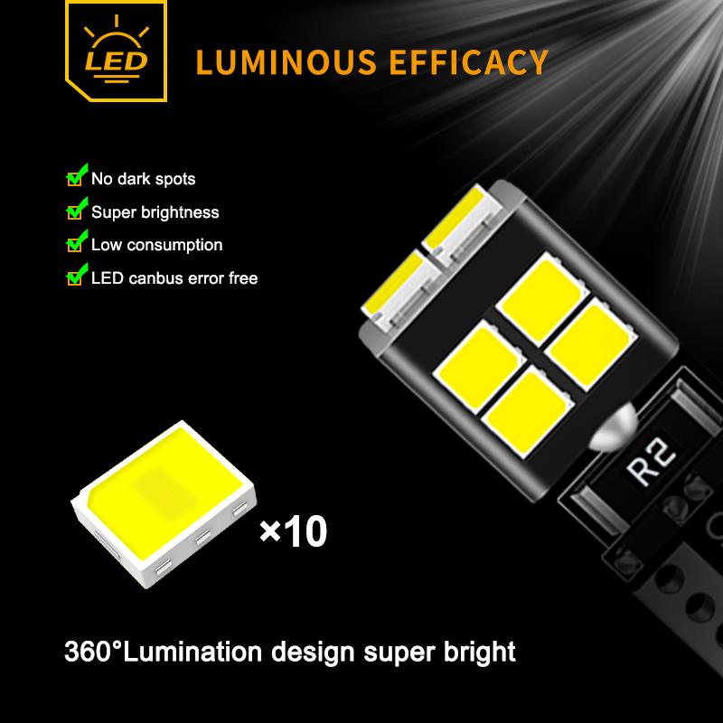 2pcs LED Clearance Light Parking Bulb Lamp W5W T10 194 5W5 C1 C2 C3 C5 C6 C8 C4 LED Side Marker Parking Lights Bulbs CANbus