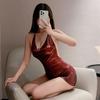 Sex Underwear Women's Bronzing Nightclub Dress Royal Sister Hip Wrap Sexy Sex Uniform Free of Uniform Pure Desire