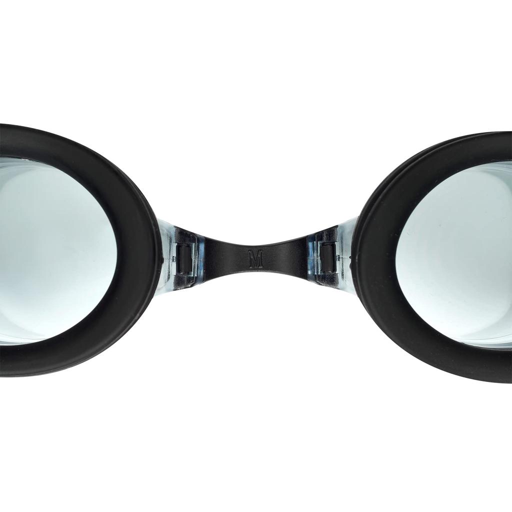 HAMIZON Swimming Goggles with Prescription 3 Nose Nose and Case Included Lenses, Anti-Fog, Sizes, Strap, Clip, Earplugs, (-1.5)