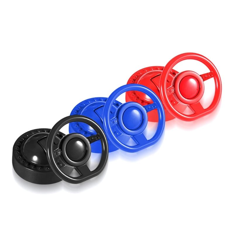 Metal 3D Steering Wheel Pattern Push Start Button Cover For Cars With 3 Color Option Universal Fit Easy Installation