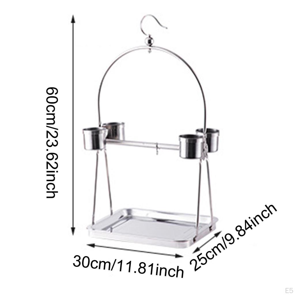 Kuş Kafesi Evcil Hayvan Papağan Oyun Alanı Eğitim Standı Aktivite Oyuncağı Askılı Kanca Masa Üstü