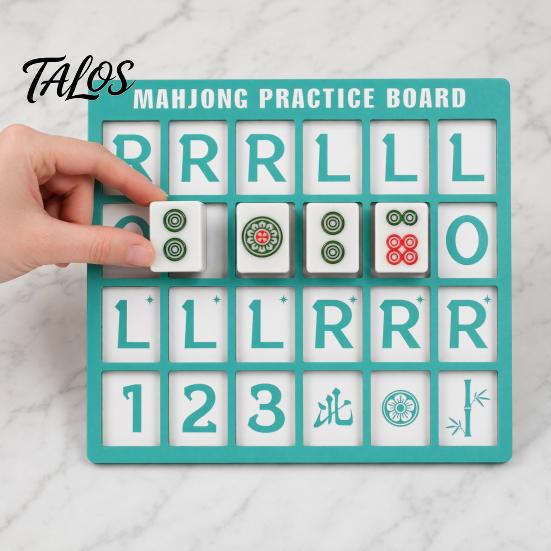 Talos Mahjong Practice Board with RLO Charleston Guide & 24 Slots, 3D Printed Solo Trainer, American Strategy Aid for Home Learning Beginners