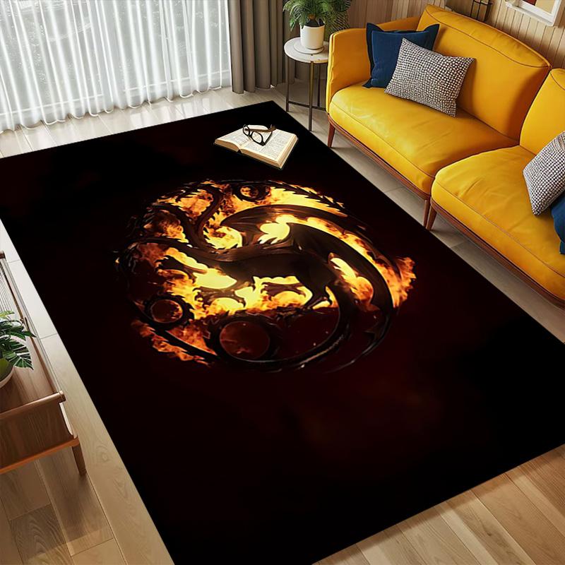 Fire Dragon Living Room Non-Slip Area Rug Soft Carpet for Bedroom Game Playroom Sofa Office Home Decor Doormat Christmas Gift C9211366