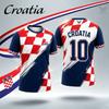 Croatia Flag Printed T-shirt Men Quick Dry Breathable Football Jersey Men's And Women's Casual