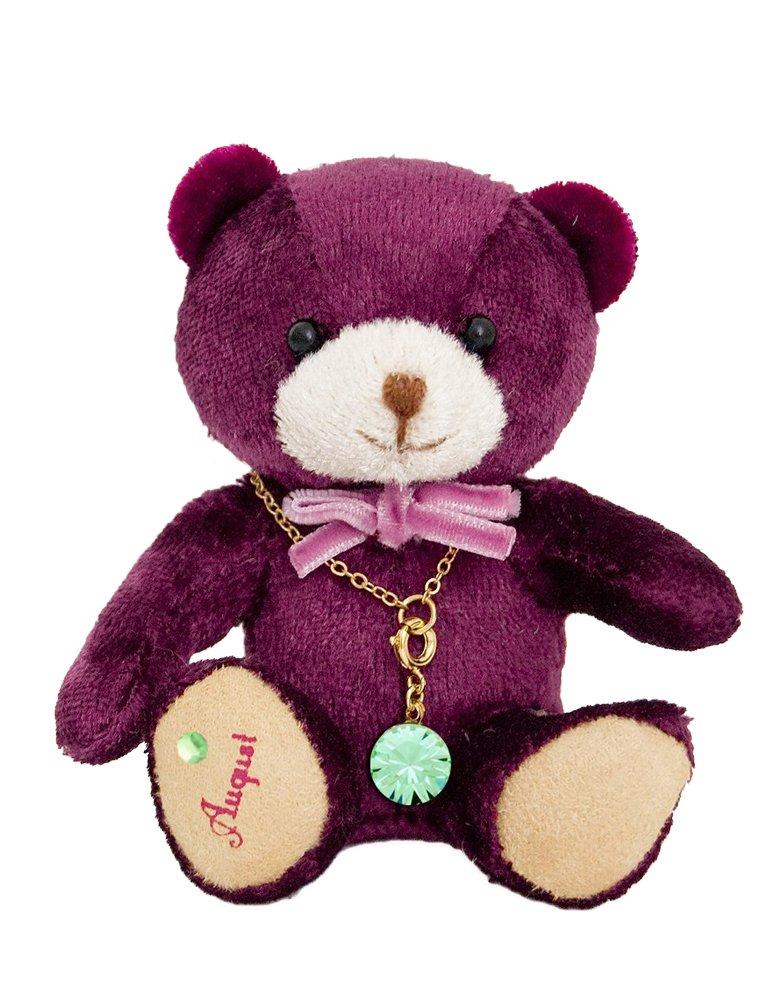 

[Petit Luu] Мини плюшевый мишка со сверкающим кристаллом-камнем рождения, Мини мишка-ангел кристалл (Август)