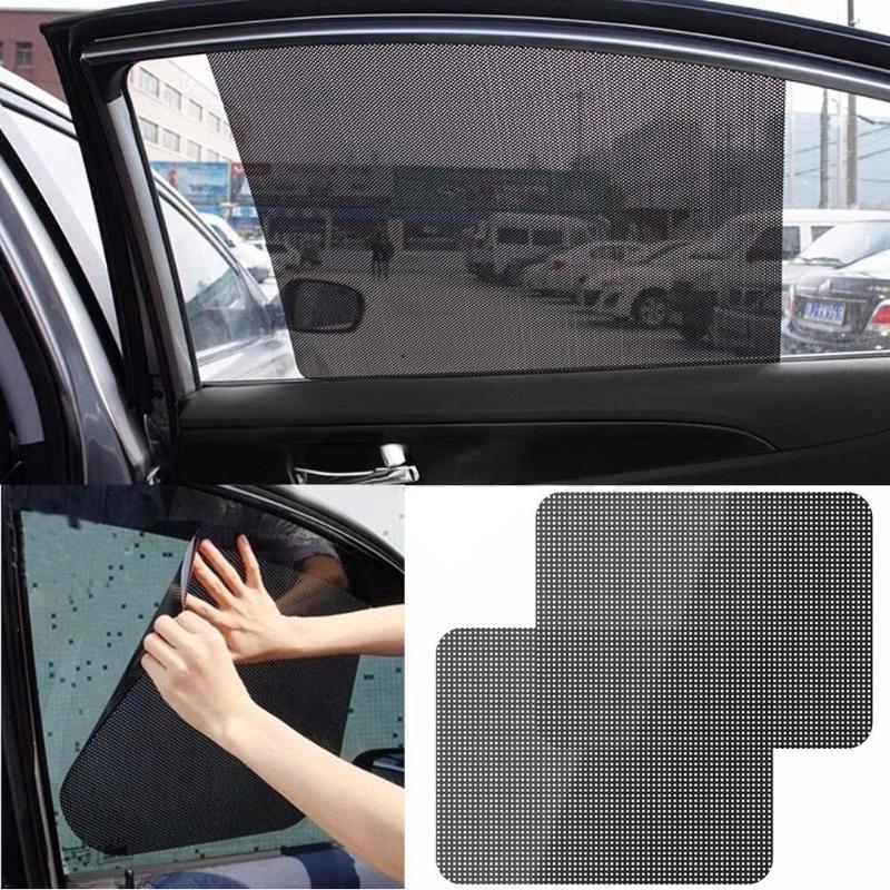 2X Car Rear Window Side Sun Shade Cover Block Static Cling Visor Shield Screen