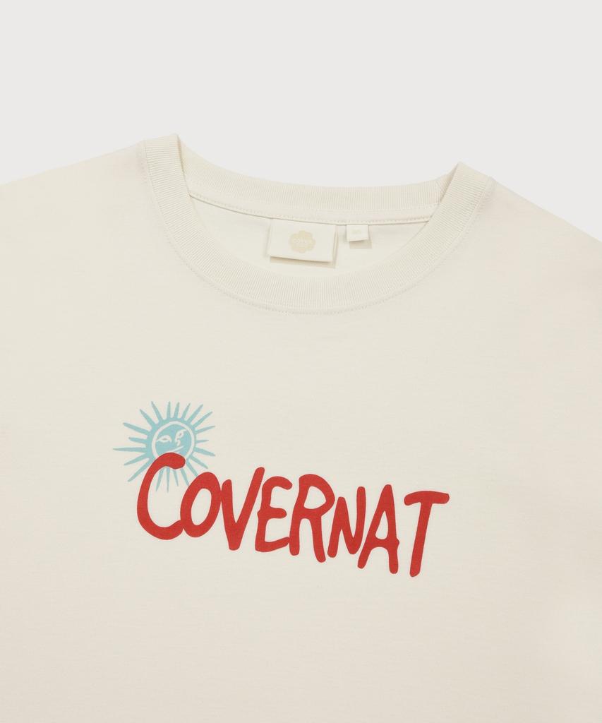 COVERNAT WOMAN Soleil Graphic T-Shirt Ivory