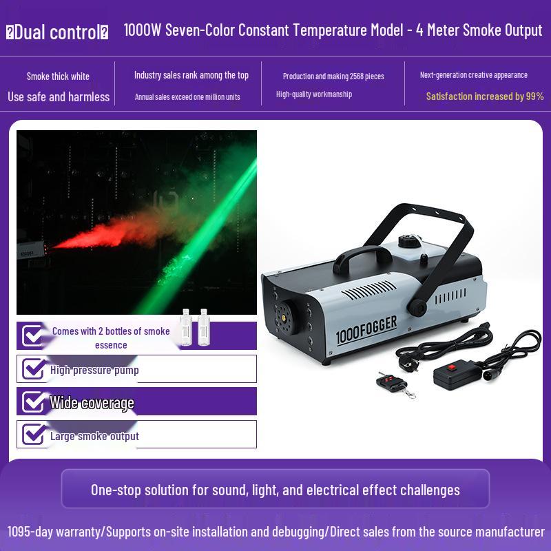 1500W High-Performance Smoke and LED Fog Machine for Stage Effects