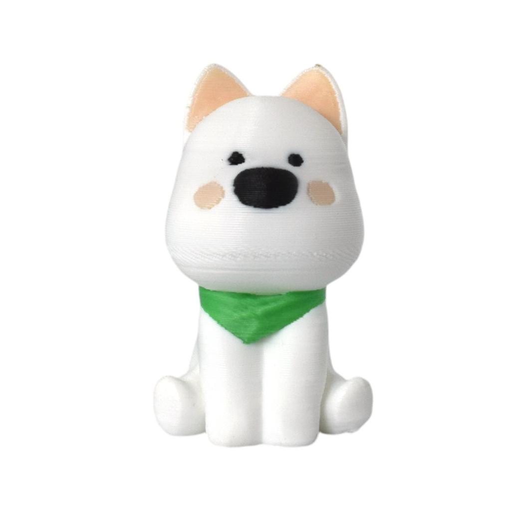 Cartoon White Puppy Toy Statue 3D Printing Toys Creative Desktop Decorative Ornaments Children Toys Cute Pet Puppy Crafts