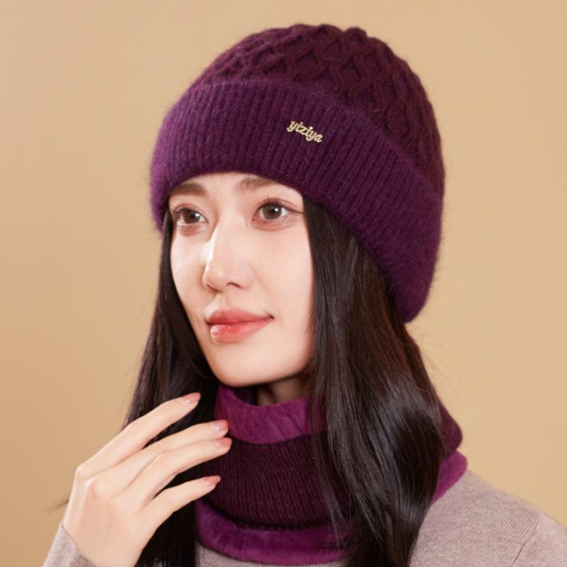 New Knitted Hat Winter Women's Outdoor Cold Hat Outdoor Crimped Twist Pattern Warm Wool Hat